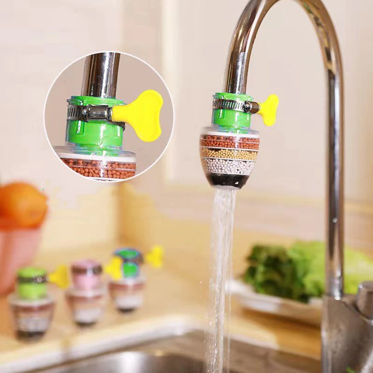 9092 Water Faucet, Clean Purifier Filter Cartridge Water Tap, Upgrade Universal Interface Faucet Filter (Six Layer Purifier) DeoDap 9092 Water Faucet, Clean Purifier Filter Cartridge Water Tap, Upgrade Universal Interface Faucet Filter (Six Layer Purifier) DeoDap